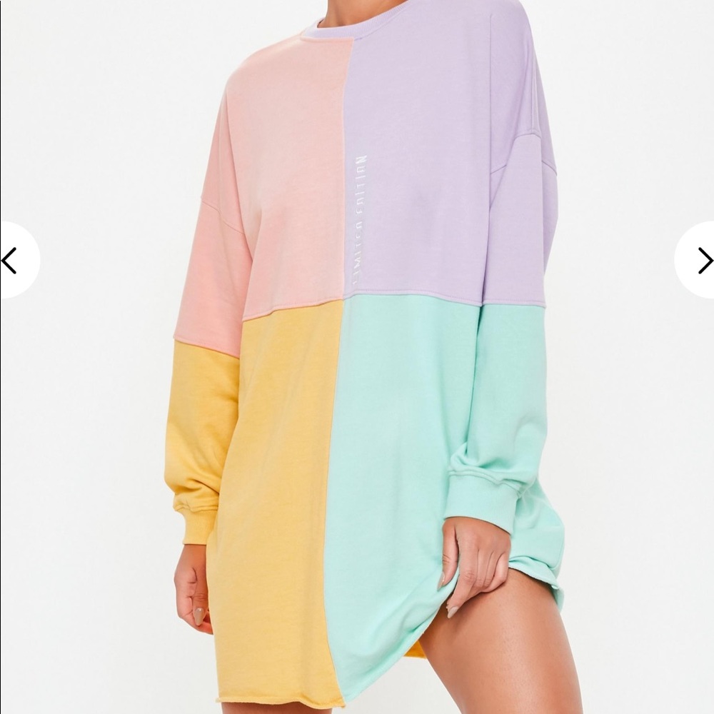 Missguided Color Block Sweater Dress
